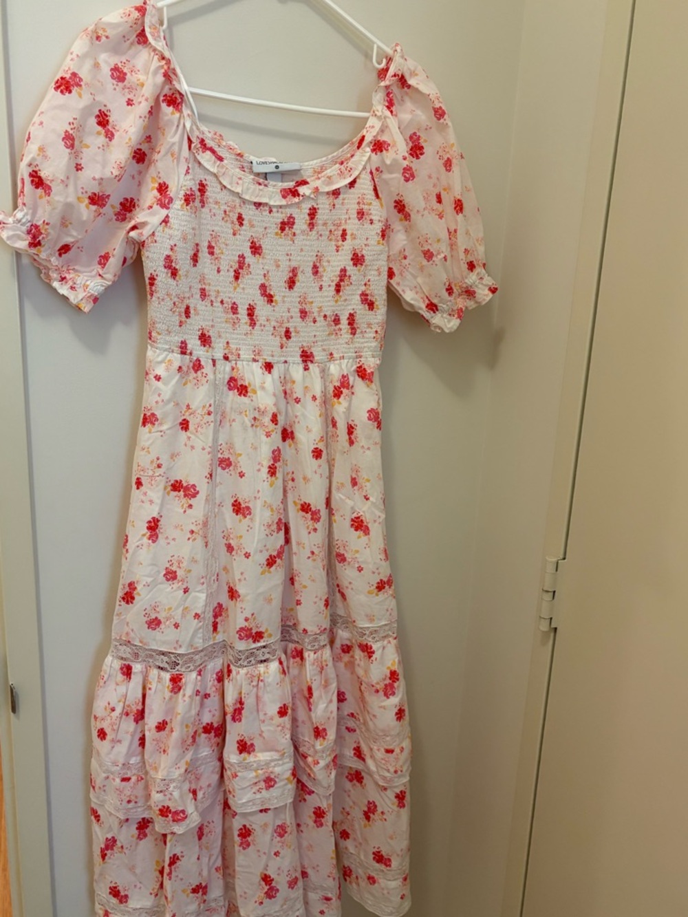 LoveShackFancy x Target Cosette Smocked Puff Sleeve Tiered Floral - Picture 4 of 4